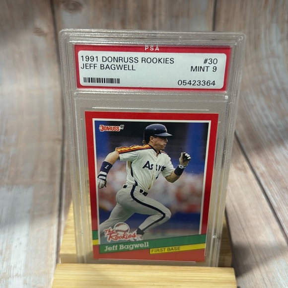 1991 Donruss Rookies Jeff Bagwell #30 PSA Mint 9 Baseball Card Item #ME574 - Picture 2 of 3